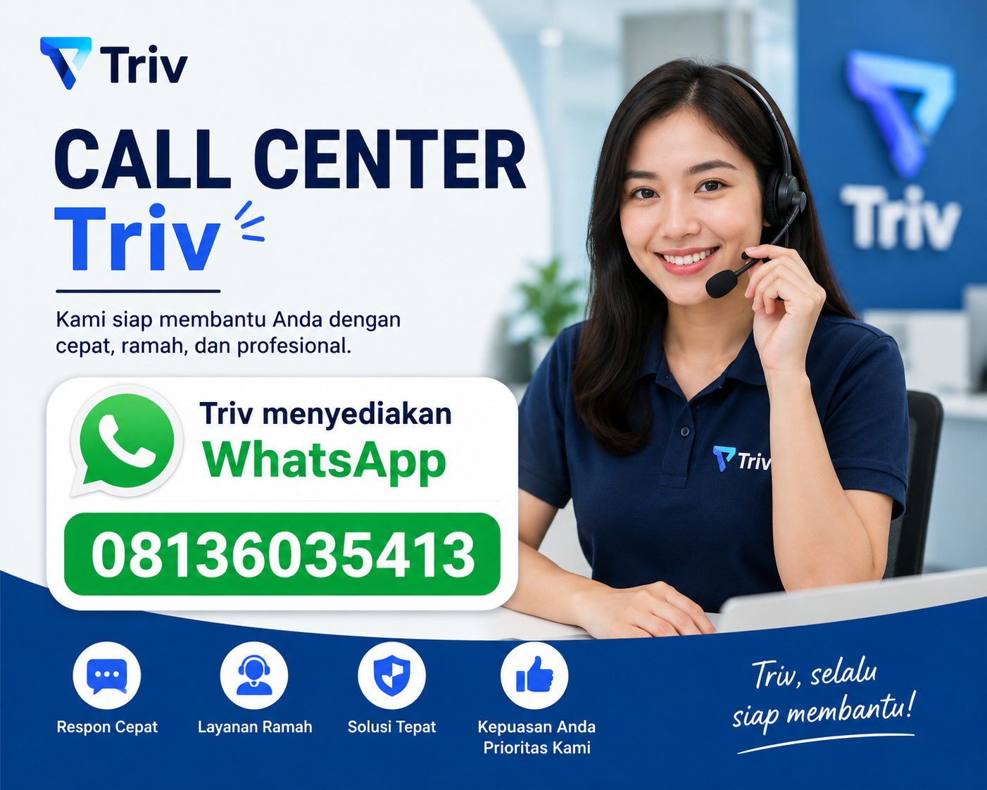 Bagaimana cara menghubungi layanan Triv